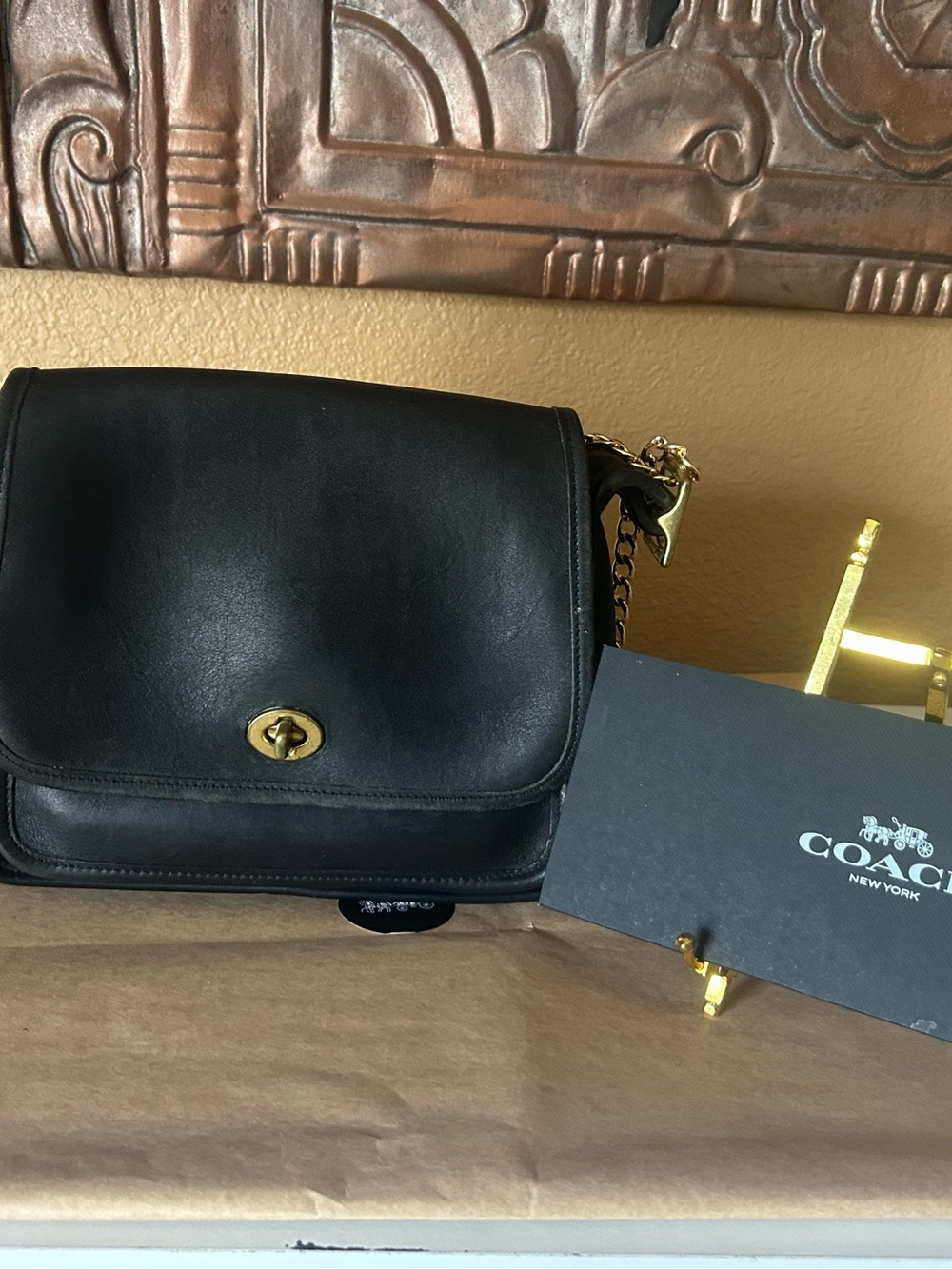 Coach “Rambler”Black Leather #9061.
Authenticated!